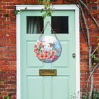 Spring Summer Hummingbird Birds Front Door Sign Farmhouse Spring Flowers Door Hanger 12"x12" Seasonal Summer Wooden Wreath for Outdoor Outside Porch Welcome Wall Hanging Decoration for Home