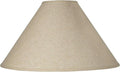 Empire Lamp Shade Fine Burlap Beige Large 6" Top x 21" Bottom x 13.5" High Spider Fitting with Replacement Harp and Finial