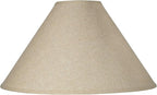 Empire Lamp Shade Fine Burlap Beige Large 6" Top x 21" Bottom x 13.5" High Spider Fitting with Replacement Harp and Finial