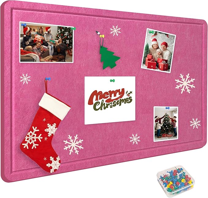 Large Bulletin Board - Foldable 36x24 Inches Cork Board Alternative with 20 Push Pins, 3' x 2' Self-Adhesive Felt Bulletin Board for Wall, Home Office Classroom Decor