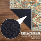 Keen Home Design 6x9 Rug - Machine Washable Area Rug with Non-Slip Backing, Ideal for Living Room, Dining Room, Bedroom - Vintage, Easy Clean, Durable, Low Pile Rug - (6' x 9')