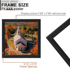 KTKDE 8x8 Picture Frame Set of 5, Wooden frames Walnut, Wall Hanging for Tapletop Display, Best Square Photo Frame Studio Gallery for Photos, Posters & Art Prints