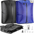 Travel Vacuum Seal Bags with Wireless Rechargeable Pump, 25L Durable Reusable Compression Packing Bags for Carry-On Suitcase & Backpack, IP67 Waterproof Space Saver Kit (2 Pack)