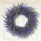 26" Lavender & Eucalyptus Wreath for Front Door - All Season Artificial Wreath for Spring and Summer, Indoor Outdoor Wall, Porch, Window, Rustic Farmhouse Home Decor