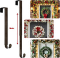 15"to 25" Wreath Door Hanger, Non Scratch Wreath Hangers for Front Door, Metal Door Wreath Hanger Hook Over the Door Hooks, Hanging Fall Easter Christmas Halloween Decor Welcome Sign- Hold Up to 20lbs