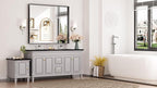 Keonjinn 42 x 36 Inch Black Framed Mirror, Bathroom Vanity Mirror for Wall, Metal Framed Rectangle Bathroom Mirrors, Large Modern Farmhouse Matte Black Mirrors for Over Sink(Horizontal/Vertical)