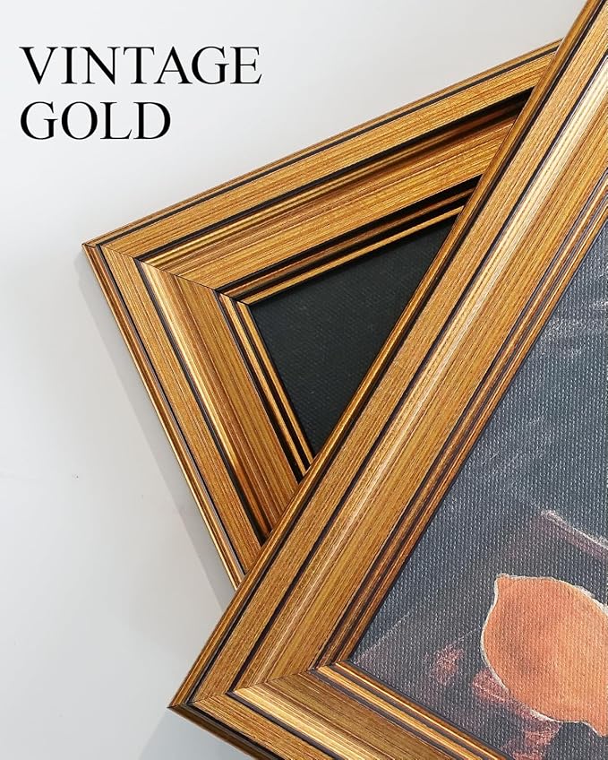 VIYYIEA Vintage Gold Framed Wall Art for Living Room, Swan Canvas Prints Home Decor, Oil Painting Picture, Bedroom Wall Decor Gifts for Friends or Family -【Swan Green】-(10L x 8W)