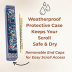 Sparkling Art Glass Mezuzah - 3.5 Inch - Easy Mount - Weatherproof Metal Case - Gift Box and Non-Kosher Scroll Included - Hand Made in USA by Tamara Baskin Art Glass (Black)