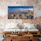 Extra Large New York City Wall Art NYC Skyline Office Wall Decor Sunset Manhattan Skyline Canvas Prints Modern Skyscraper Cityscape Pictures Artwork for Living Room Bedroom Home Decoration 30x60"