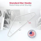 Neaties Plastic Hangers 15 Pack – Made in The USA – 6lb Capacity Standard Clothes Hangers with Strap Hooks for Dresses, Lingerie, Shirts, Pants, and Jackets – Black