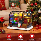 LED Lighted Christmas Village Greenhouse - 6.1" Christmas Village House Decoration, Xmas Collectible Buildings for Holiday Decor for Home, Ballroom Disply and Desktop