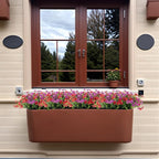 Artificial Fake Plants Flowers for Outdoor Spring Summer Decor, 12 Bundles Faux Silk Daisy for Planter Pot Colorful UV Resistant Look Real for Front Door Porch Patio Outside Yard(Purple Red)