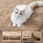 6x9 Area Rugs for Living Room Bedroom: Ultra Soft Fluffy Shag Rug Upgrade Non-Slip Non-Shedding Large Fuzzy Plush Carpet Indoor Floor Carpets for Kids Room Playroom Nursery Dorms Home Decor Beige