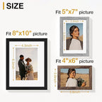 Vittanly 15 Pack Picture Frames Collage Wall Decor for Mounting or Tabletop Display, Gallery Frame Set for Family, Multi Sizes Including 3pcs 8x10, 6pcs 5x7, 6pcs 4x6, Black, Brown and Grey