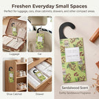 ROSE COTTAGE Large 12 Packs Sandalwood Hanging Closet Deodorizer Air Freshener Long Lasting Scented Sachets Smell Goods for House