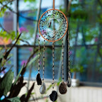Black Dream Catcher Crystal Dreamcatcher Sun Catchers with Crystals Wall Window Hangings Bedroom Home Decor Gift for Girls Boys Adults