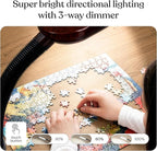 Brightech Litespan - Bright LED Floor Reading Lamp for Over Chair Crafts and Reading, Estheticians' Light for Lash Extensions, Adjustable Standing Lamp for Living Room, Bedroom, Office - Havana Brown