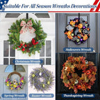 HOOSUN 4th of July Decorations Wreath Hangers for Front Door,14" Patriotic Wreath Hook Holder Over The Door Hooks Hanger,Metal Garland Hangers Hook for Patriotic Independence Christmas Porch Decor