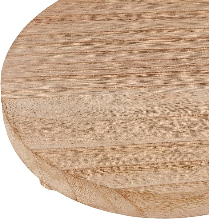 HOZEON 4 PCS Wooden Display Risers, Round Wooden Pedestal Stand for Dessert Display, Kitchen Organization, Retail Display and Home Decor(4 Sizes, Light Brown)