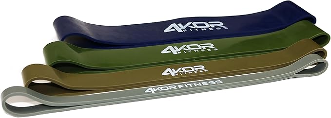 4KOR Fitness Resistance Loop Band Set, Perfect for Crossfit, Yoga, Physical Therapy, and Booty Building