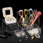 Geelin 6 Pack Acrylic Risers for Display Acrylic Cube Boxes Risers Display Stands with Hollow Bottoms Decorative Stand for Jewelry Candy Table Decor 6 Sizes(Clear,3 to 8 Inch,Square)