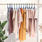 NEATERIZE Thick Heavy Duty Hangers - Navy Plastic Clothes Hangers 38 Pack - Great for Coat Hanger, Jackets Jeans & Suit Hanger for Closet - New Apartment Essentials Percheros Ganchos para Colgar Ropa