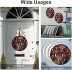 Wall Picture, with Red Mushrooms Printed Circular Iron Hanging Picture,Wall Art Decor,Home for Bedroom Living Room Bathroom Decor,Iron Painting 11.8X11.8 in