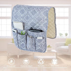 Armchair Caddy for Couch Remote Control Holder Premium Durable Non-slip Sofa Armset Organizer Caddy Storage for Recliner Couch 5 Pocket for Cell Phone Magazine 35"x13" Floral 1 Piece