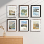 Vittanly 11x14 Picture Frames Set of 9, Display 8x10 Pictures with Mat or 11x14 without Mat, Photo Frames for Wall or Tabletop with Plexiglass, Engineered Wood, Black&Brown&Distressed White
