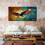 Christian Eagle Wall Art Isaiah 40 31 Poster Bible Verse Wall Decor Inspirational Scripture Canvas Prints Painting Religious Biblical Framed Artwork Bedroom Living Room Home Decoration 29.53x57.87