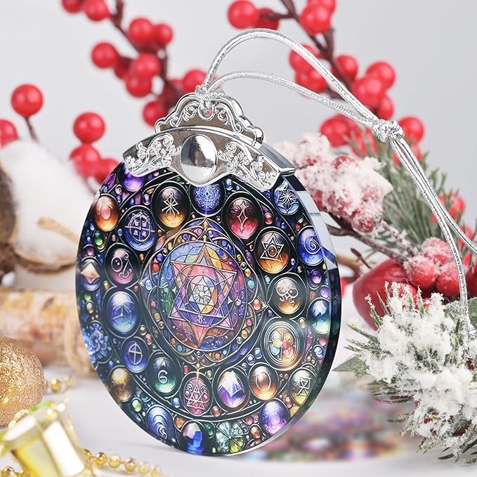 Alchemy Stained Glass Hanging Ornament - Christmas Tree Decoration Idea