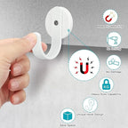 Magnetic Wreath Hanger, 2 Pack Heavy Duty Magnets with Hook for Refrigerator, Christmas Decoration Magnetic Hooks for Metal Front Door, Cruise Hook Hanger for Hanging Cabins Grill Coat Pattern (White)