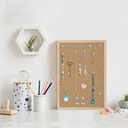 DAHAPYBOO Cork Board Bulletin Board,17"X 12" Cork Board for Office with Pin Oak Wood Boards,Hanging Corkboards for Office Home School Message Board or Vision Board Decoration.