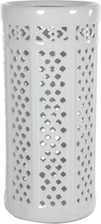 Red Lantern 17" Carved Lattice Decorative Umbrella Stand