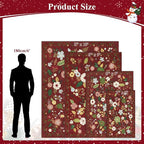 U'Artlines Red Christmas Area Rug 8x10,Floral Large Rugs for Living Room, Non Slip Non Shedding Floral Vintage Low Pile Carpet for Bedroom, Dining Room,Classroom,Farmhouse,Office (Red)