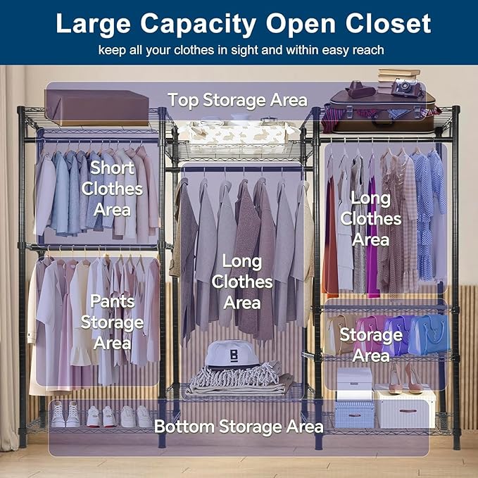 Whitmor Modern Industrial Wardrobe