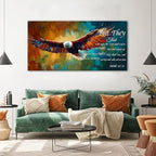 Christian Eagle Wall Art Isaiah 40 31 Poster Bible Verse Wall Decor Inspirational Scripture Canvas Prints Painting Religious Biblical Framed Artwork for Bedroom Living Room Home Decoration 35x70