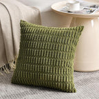 Fancy Homi 4 Packs Decorative Throw Pillow Covers for Living Room Couch Bed, Modern Farmhouse Boho Home Décor Accent Cushion Case, 18" x 18", Moss Green