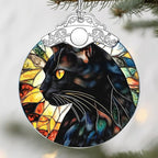 Christmas Ornaments: Christmas Tree Decorations, Black Cat Holiday Decor, Stocking Stuffers, Gift Ideas, Xmas Gifts & Gift for Cat Lover