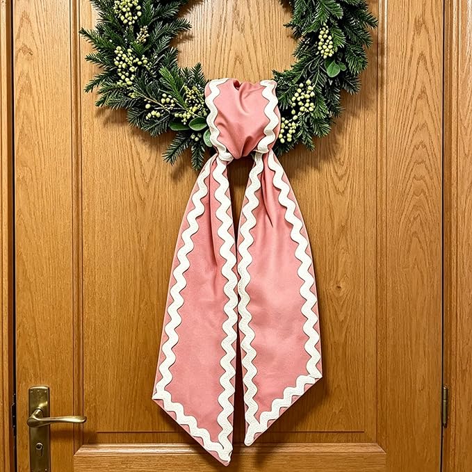 of Decorative Door Swag with Beautiful Scalloped Design Instantly Brightens Entryways and Living Space Trim Garlands Ribbons