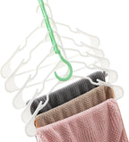 Mr. Pen- Space Saving Hangers for Clothes, 8 pcs, Playful Pop Colors, Plastic Multi Clothes Hangers Space Saving, 5 Slots, 360° Rotating Hooks