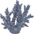 Etlemonde Beach Coastal Blue Coral Reef Decor Resin Statue - Faux Sea Coral Reef for Bathroom Shelf, Coffee Table, Nautical Beach House Home Decor Accent