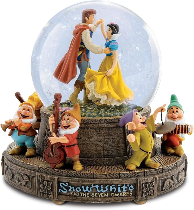 The Bradford Exchange Disney Snow White and Seven Dwarfs Musical Glitter Globe, Limited Edition Collectible, Bradford Exchange