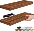 Sorbus Floating Shelves for Wall – 16 Inch Floating Shelf for Kitchen, Bedroom, Living Room, Bathroom, Home & Wall Decor - Mounted Bathroom Shelves with Invisible Brackets (Walnut, 2 Pack)