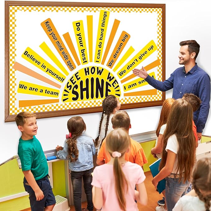Summer Bulletin Board Set Classroom Affirmation Station Sunshine Decorations Summer Motivational Positive Wall Decor Growth Mindset Mental Health Posters for Teachers School Supplies