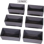 DIOMMELL 6 Pack Foldable Cloth Storage Box Closet Dresser Drawer Organizer Divider Fabric Baskets Bins Containers for Clothes Underwear Bras Socks Lingerie Clothing, Dark Grey 060