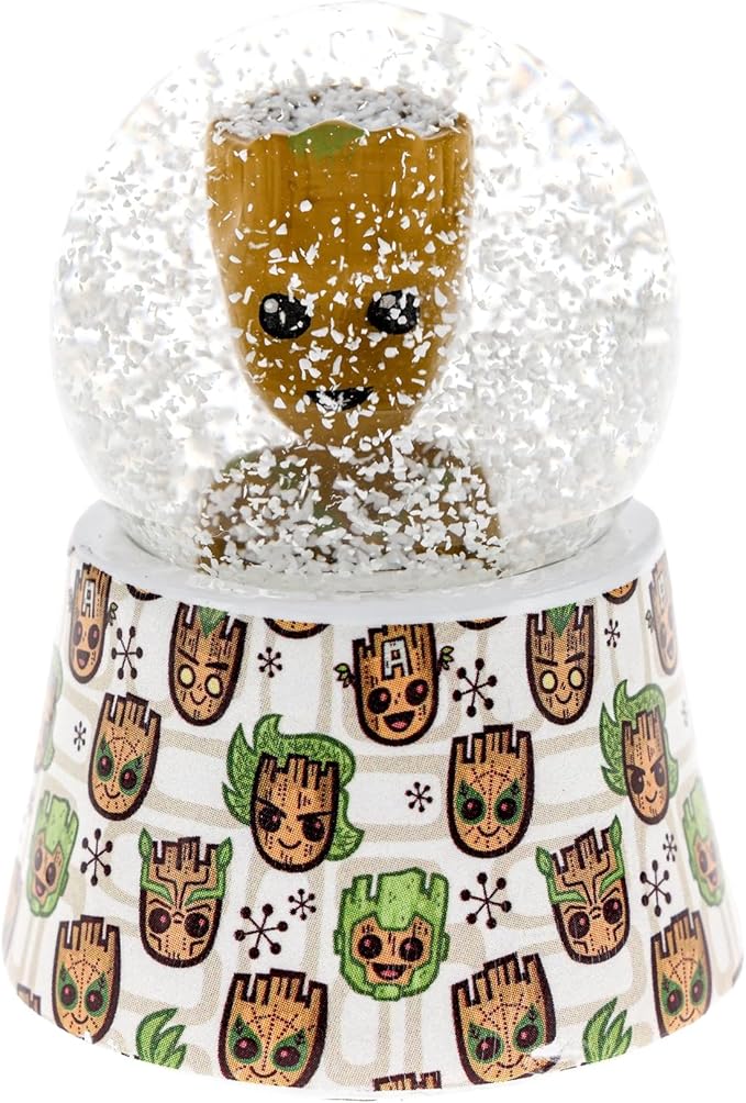 Marvel Studios Guardians of The Galaxy Groot 3-Inch Mini Light-Up Snow Globe
