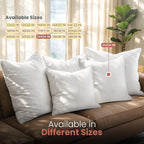 Utopia Bedding 24x24 Pillow Inserts, Set of 2, White – Indoor Decorative Throw Pillows for Bed, Sofa & Couch – Soft, Supportive & Fluffy Cushion Inserts