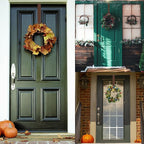 ZMCINER Adjustable Wreath Hanger, 15-25 Inch, 20 lbs, Brushed Red, Perfect for Christmas & Fall Wreaths