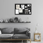 DAHAPYBOO Cork Board with Linen Black 2Pack,Bulletin Board 30"x20", Corkboards for Office Home School Message Board or Vision Board Decoration.